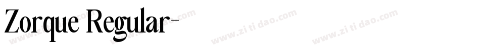 Zorque Regular字体转换